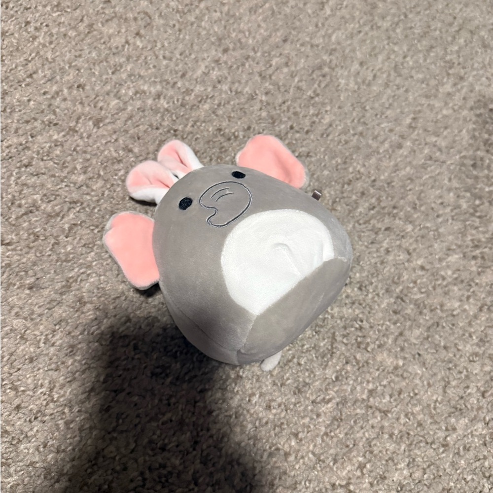 Squishmallows Gray and Pink Plush Mouse